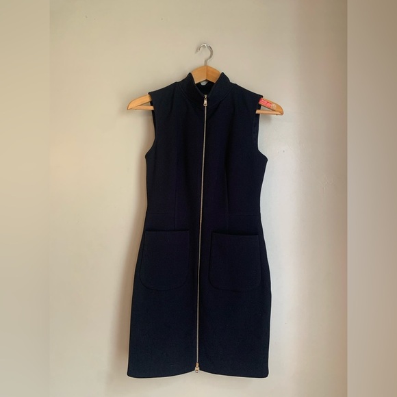 L'AGENCE Black Dress  Little Black Dress Zipper Front - Picture 1 of 8